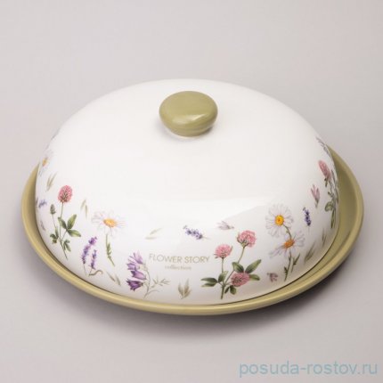 Блюдо для блинов 23 х 10 см с крышкой &quot;Flower story&quot; / 363897