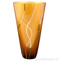 Ваза для цветов 27 см &quot;Nb Art /Оранжевая золотые волны&quot; / 050859