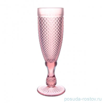 Бокалы для шампанского 6 шт &quot;Мелкий ромб /Гранат&quot; / 273169