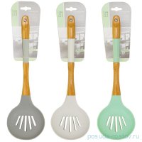 Силиконовая шумовка 33 см / ассорти / 357163