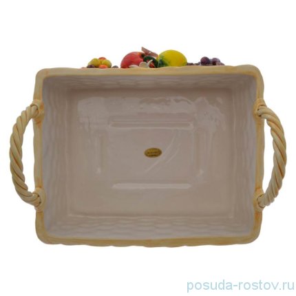 Корзина 40 х 24 см прямоугольная с 2 ручками &quot;Фрукты&quot; / 246728