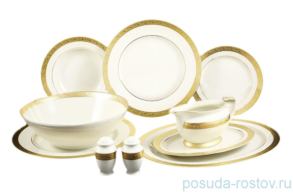 Столовый сервиз на 6 персон 25 предметов (без супника) "Констанц /Creme Gold 9349" / 155125