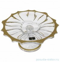 Конфетница 21 см плоская н/н &quot;Plantica /Матовое золото&quot; AS Crystal  / 337539