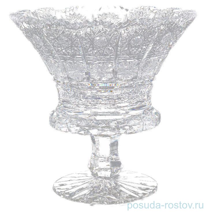 Вазочка 16 см н/н "Glasspo /Хрусталь резной" / 011742