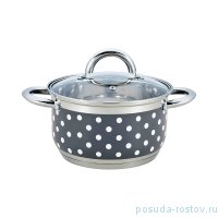 Кастрюля 20 х 11 см со стеклянной крышкой 3,6 л &quot;Agness /Горошек&quot; / 228937