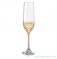 Бокал для шампанского 190 мл 1 шт &quot;Виола /Золотая спираль /8441&quot; / 341801