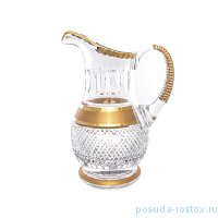 Кувшин для воды 1,3 л &quot;Хрусталь /Матовая полоса с золотом&quot; / 200891