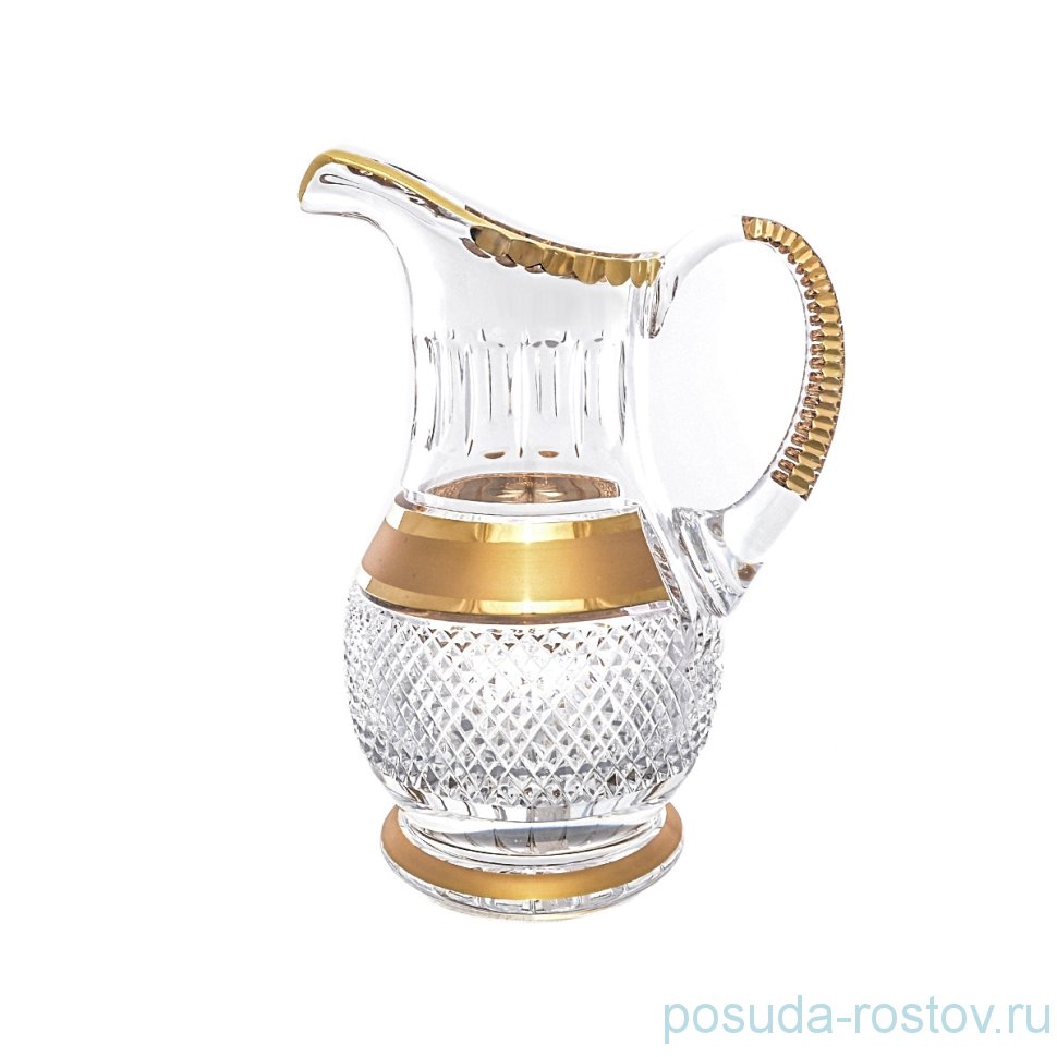 Кувшин для воды 1,3 л "Хрусталь /Матовая полоса с золотом" / 200891