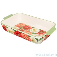 Блюдо для запекания 39 х 22,5 х 7,5 см прямоугольное &quot;Маки&quot; / 271235