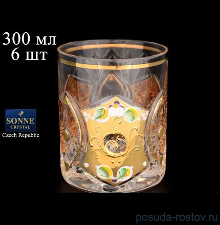 Стаканы для виски 300 мл 6 шт &quot;Хрусталь с золотом&quot; / 059919
