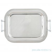 Поднос 50 x 36 см прямоугольный с ручками &quot;Barocco Inox&quot; / 339796