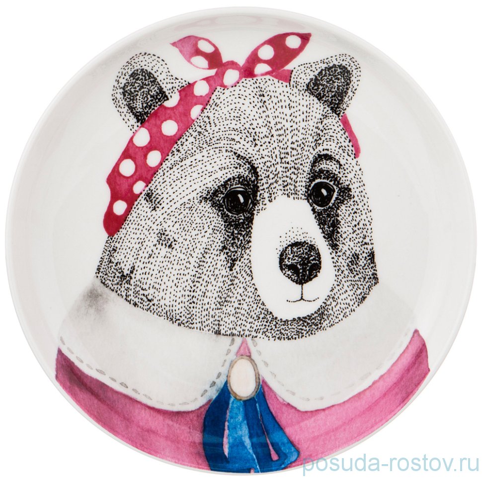 Тарелка 19 см 1 шт "Fashion Animals /Медведица" / 213571