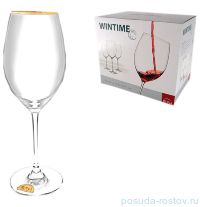 Бокалы для белого вина 410 мл 6 шт &quot;Wintime /Золотая отводка&quot; / 088028