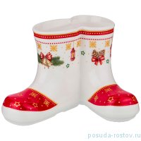 Подставка для столовых приборов 11,5 х 9 х 7,5 см красная &quot;С новым годом! /Елка&quot; / 225711