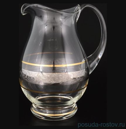 Кувшин для воды 2 л &quot;Цветочный узор на платине&quot; / 058587