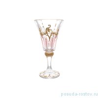 Бокалы для белого вина 200 мл 6 шт &quot;Веллингтон /Золотой узор /розовые&quot; E-V / 229360