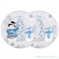 Набор тарелок 19 см 2 шт &quot;Christmas /Снеговик&quot; / 355107
