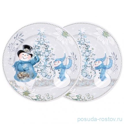 Набор тарелок 19 см 2 шт &quot;Christmas /Снеговик&quot; / 355107