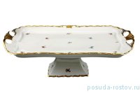 Поднос 45 х 25 см н/н &quot;Корона /Мелкие цветы /Матовое золото&quot; / 166674