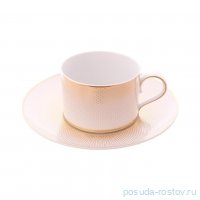 Набор чайных пар 230 мл 6 шт &quot;Deluxe shape /Rio white gold&quot; / 341338