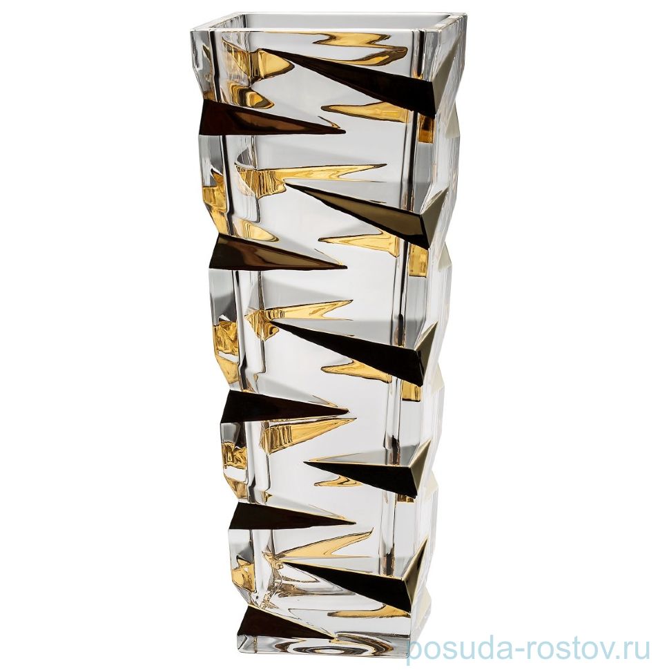 Ваза для цветов 33 см "ZIG ZAG GOLD" / 104441