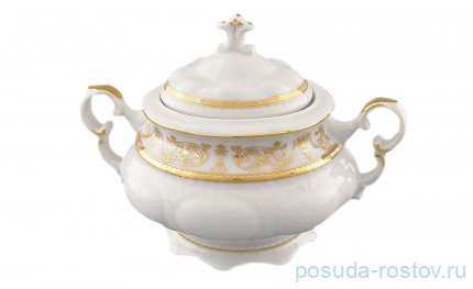 Сахарница 350 мл с  ручками &quot;Соната /Золотая элегантность&quot; / 158363