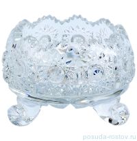 Прибор для специй 80 мл на 3-х ножках Солонка &quot;S.Crystal /Хрусталь резной&quot; / 060346