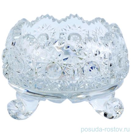 Прибор для специй 80 мл на 3-х ножках Солонка &quot;S.Crystal /Хрусталь резной&quot; / 060346