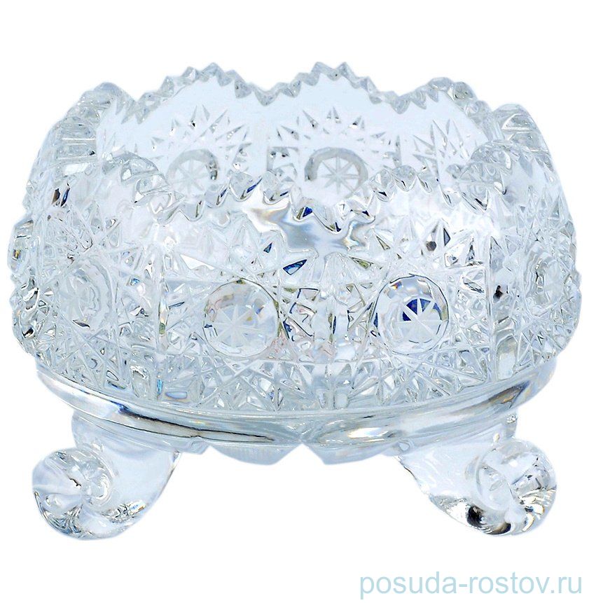 Прибор для специй 80 мл на 3-х ножках Солонка "S.Crystal /Хрусталь резной" / 060346