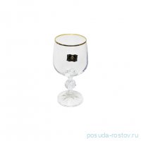 Бокалы для красного вина 230 мл 6 шт &quot;Клаудия /Отводка золото&quot; AS Crystal / 335526