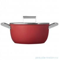 Кастрюля 24 см с крышкой красная 4,6 л &quot;Стиль 50-х г.г.&quot; / 303942