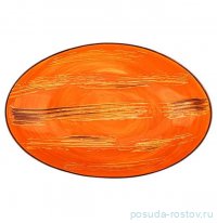 Салатник 25 x 16,5 x 6 см овальный оранжевый &quot;Scratch&quot;   / 343343