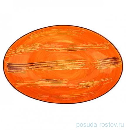 Салатник 25 x 16,5 x 6 см овальный оранжевый &quot;Scratch&quot;   / 343343