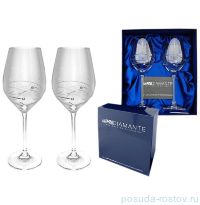 Бокалы для красного вина 360 мл 2 шт &quot;Diamante /Пружинка с стразами&quot; / 096508