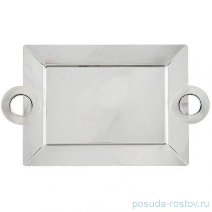Поднос 43 х 31 см прямоугольный с ручками &quot;Cerchietto Inox&quot; / 339779