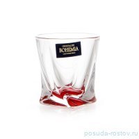 Стопки 55 мл 6 шт низкие  &quot;Квадро /Красное дно&quot; / 100431