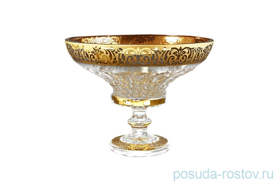 Конфетница 25,5 см н/н "Max Crystal /Золото 20c" / 160550