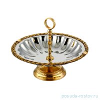 Фруктовница 24 х 17 см н/н с ручкой &quot;Black Pearl&quot; / 285548