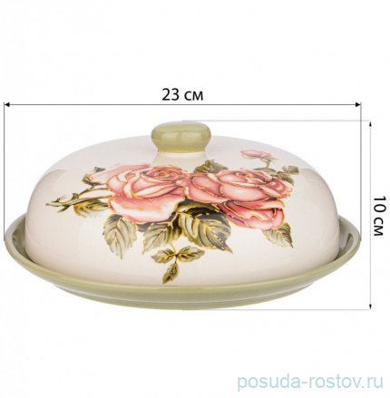 Блюдо для блинов 23 х 10 см с крышкой &quot;Корейская роза&quot; / 312593