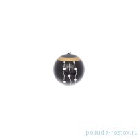Свеча 8 см круглая &quot;Gold ring&quot; (лакированный черный) / 229315