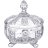 Конфетница 12 х 14 см на 3-х ножках с крышкой &quot;MUZA CRYSTAL&quot; / 187589