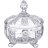 Конфетница 12 х 14 см на 3-х ножках с крышкой &quot;MUZA CRYSTAL&quot; / 187589