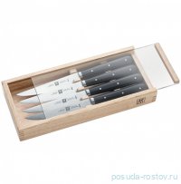 Столовые приборы 4 предмета Ножи для стейка &quot;TWIN Steak-Sets /ZWILLING&quot; (в деревянной коробке) / 323568