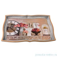 Поднос 34 х 22 см прямоугольный &quot;Старинный прованс&quot; / 186046
