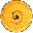 Тарелка 25,5 см жёлтая &quot;Spiral&quot; / 261601