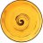 Тарелка 25,5 см жёлтая &quot;Spiral&quot; / 261601