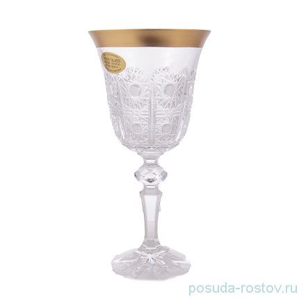 Бокалы для красного вина 220 мл 6 шт &quot;Лаура /Хрусталь резной с золотом&quot; / 165268