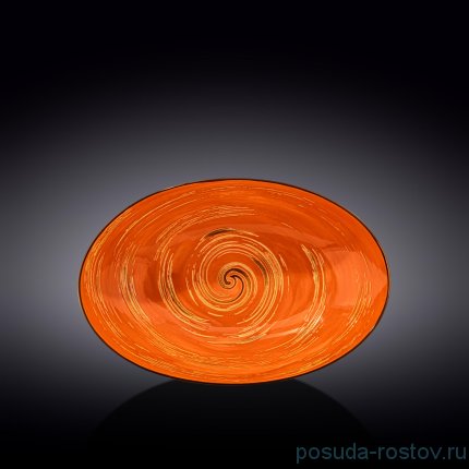 Салатник 30 x 19,5 x 7 см овальный оранжевый &quot;Spiral&quot; / 261597