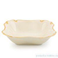 Салатник 25 см квадратный &quot;Фредерика /Золотая отводка /СК&quot; / 168013
