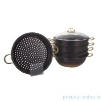 Мантоварка 30 х 10 см с антипригарным покрытием 6,4 л &quot;GRANITE COUSCOUS PAN SET /GOLD&quot; / 169773